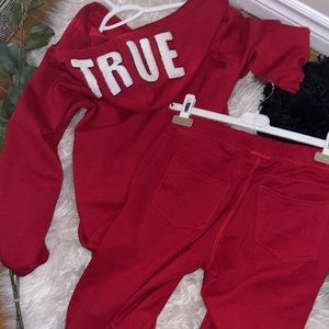 Authentic True Religion Solid Jogger Sweatsuit